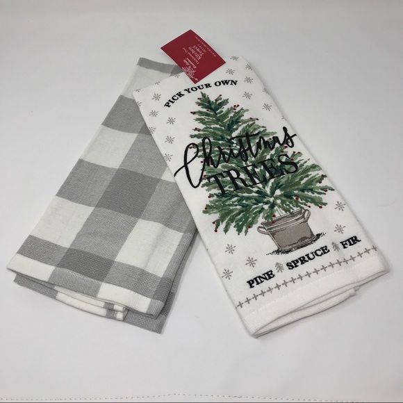 Christmas Farmhouse Tree Towel Set & Ornnanent - Picture 2 of 5